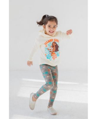 Toddler Girls Moana Pullover Hoodie and Leggings Outfit Set to Big Kid