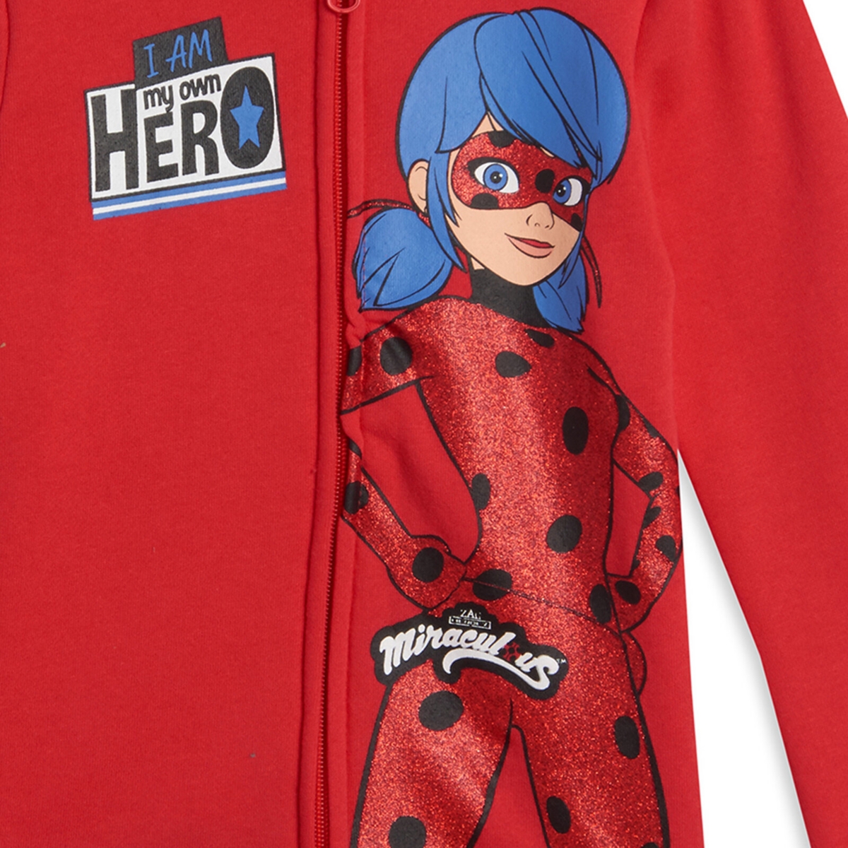 Miraculous Toddler Girls Ladybug Zip Up Hoodie
