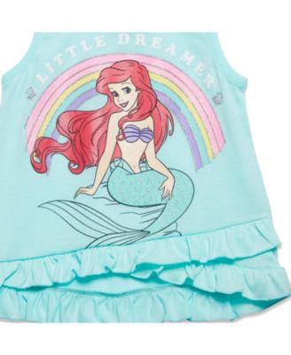 Toddler Girls Princess Moana Belle Minnie Mouse Nightmare Before Christmas Tank Top and French Terry Shorts to