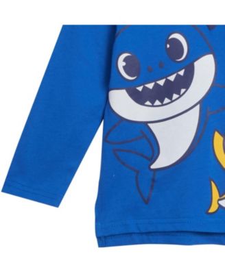 Baby Boys Pinkfong Shark Pullover Costume Hoodie and French Terry Pants Outfit Set