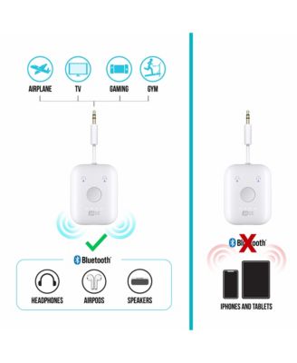 Connect Air In-Flight Bluetooth Wireless Audio Transmitter Adapter for up to 2 AirPods / Other Headphones