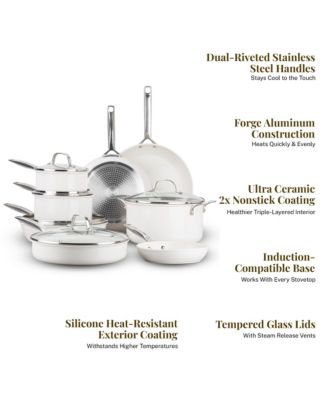 Pro Natural Collection 13-Piece Ceramic Coating Nonstick Cookware Set