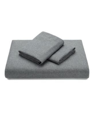 Premium Faux Linen Bedding Duvet Cover 3-Piece Soft Luxury Set - Double Brushed Breathable Microfiber Comforter Cover - Breathable Washable Wrinkle and Stain Resistant - Charcoal Queen Size