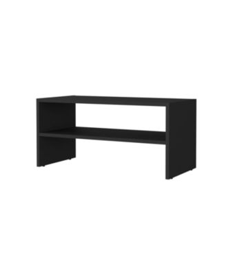 Norris shoe rack in melamine with 2 shelves,black