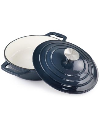 MegaChef Enameled Cast Iron 2 Quart Round Braiser Pan - Macy's