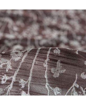 Premium 2-Panel Floral Jacquard Textured Beige Curtains with Grommets for Windows Living Room Bedroom - Partial Room Darkening Drapes for Privacy Decor - 52 x 108 Inch Long - Beige