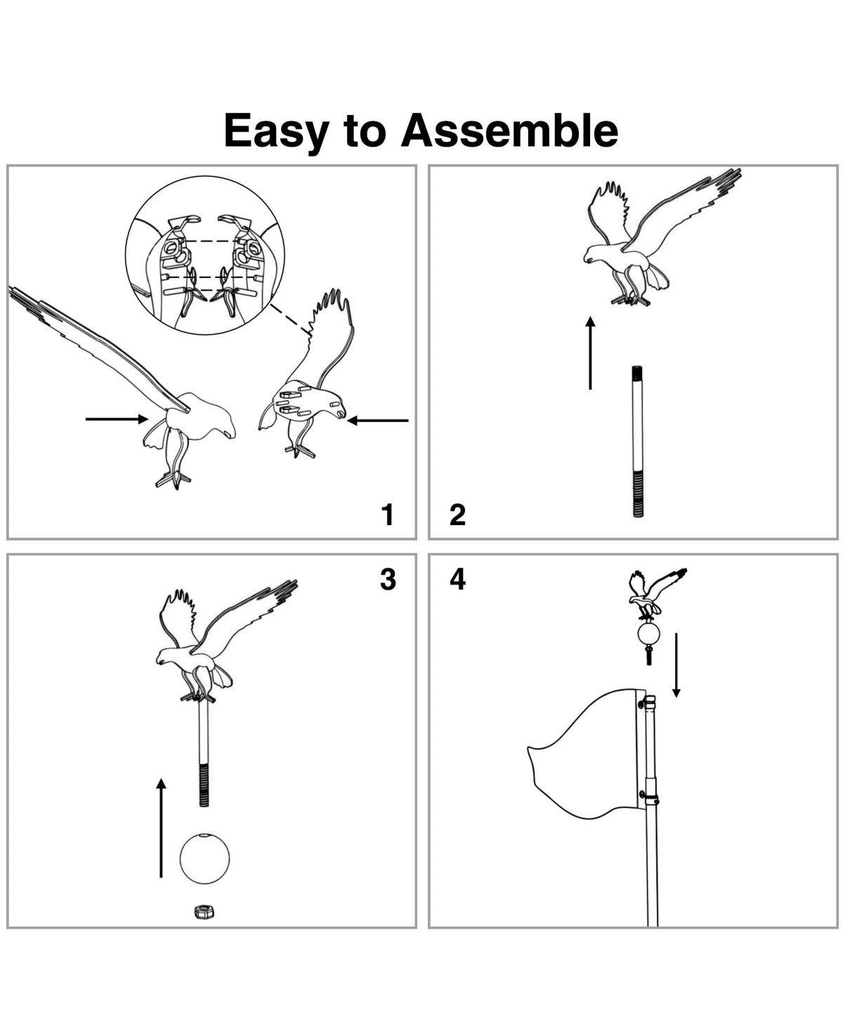 Yescom 25Ft Telescopic Aluminum Flag Pole Kit with Ball & Eagle Topper Final Us Flag Beside House Outdoor Camping, Black - Sliver+black