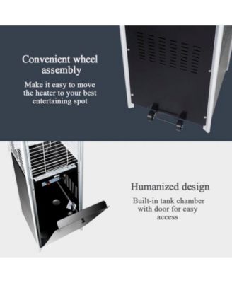 42000 BTU Outdoor Black Pyramid Patio Heater with Cover