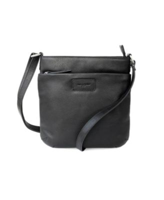 Ladies Leather Top Zipper Crossbody Bag