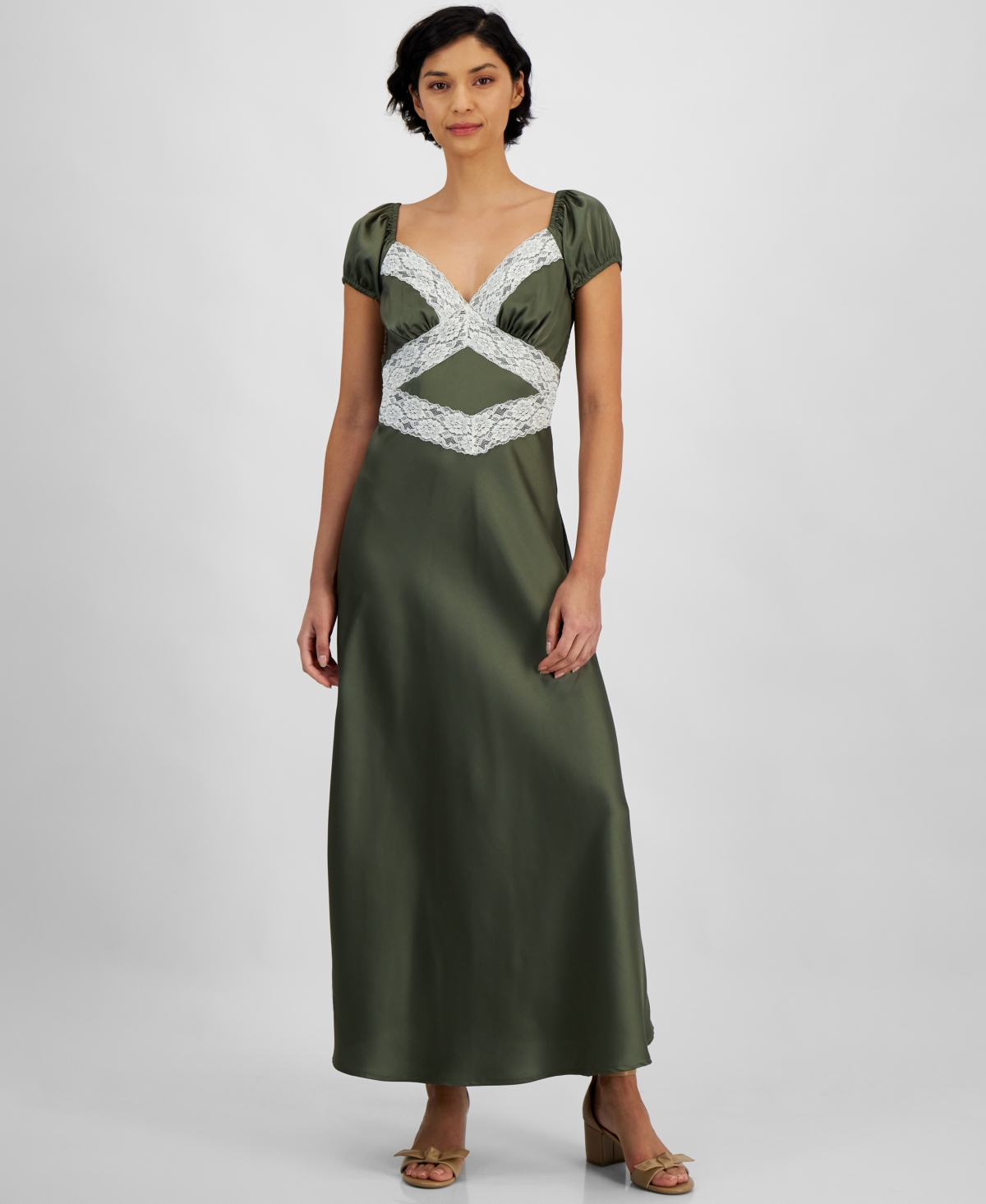 AND NOW THIS WOMEN'S CONTRAST-LACE MAXI DRESS, EXCLUSIVELY AT MACY'S 
