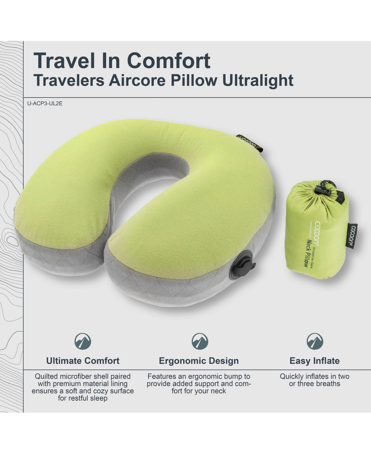 Cocoon Premium - Ergo AirCore Pillow Ultralight U Shape