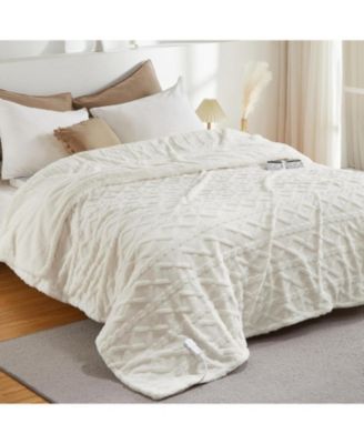 King Size Tufted Sherpa Electric Heated Blanket with Dual Control, 100" x 90"