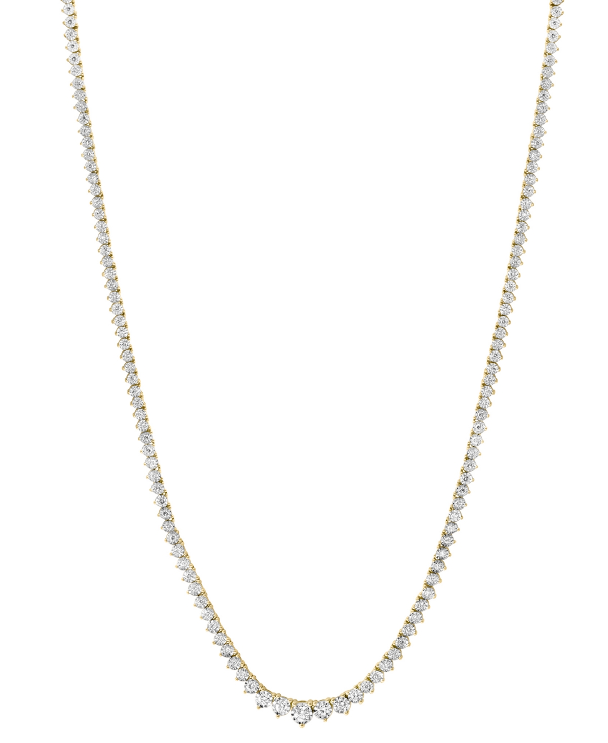 Effy Collection Effy Lab Grown Diamond Graduated 15" Tennis Necklace (1-7/8 Ct. T.w.) In 14k Two-tone Gold In Two-tone Gold