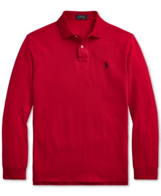 Men's Classic Fit Long Sleeve Mesh Polo