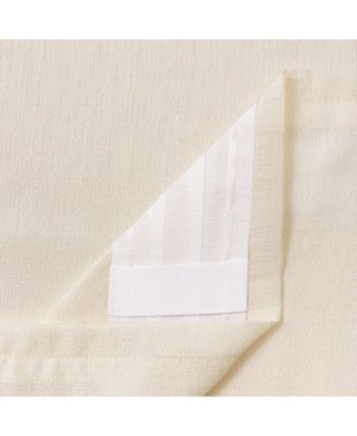 Premium 2-Panel Faux Belgian Flax Textured Semi Sheer Curtains - for Windows Living Room Bedroom Patio - Partial Sheer Drapes for Privacy & Home Decor 52 x 63 Inches Long - Maroon