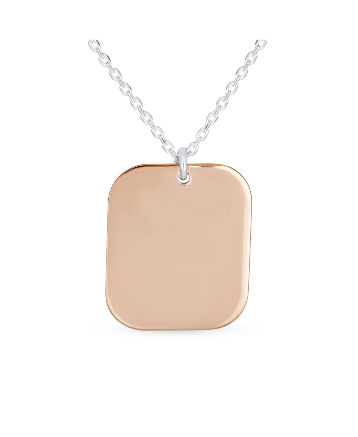 Bling Jewelry Two Tone Animal Pet Dog Cat Puppy Kitten Follow You Forever Four Paw Prints Dog Tag Pendant Necklace For WomenGold Plated .925 Ste