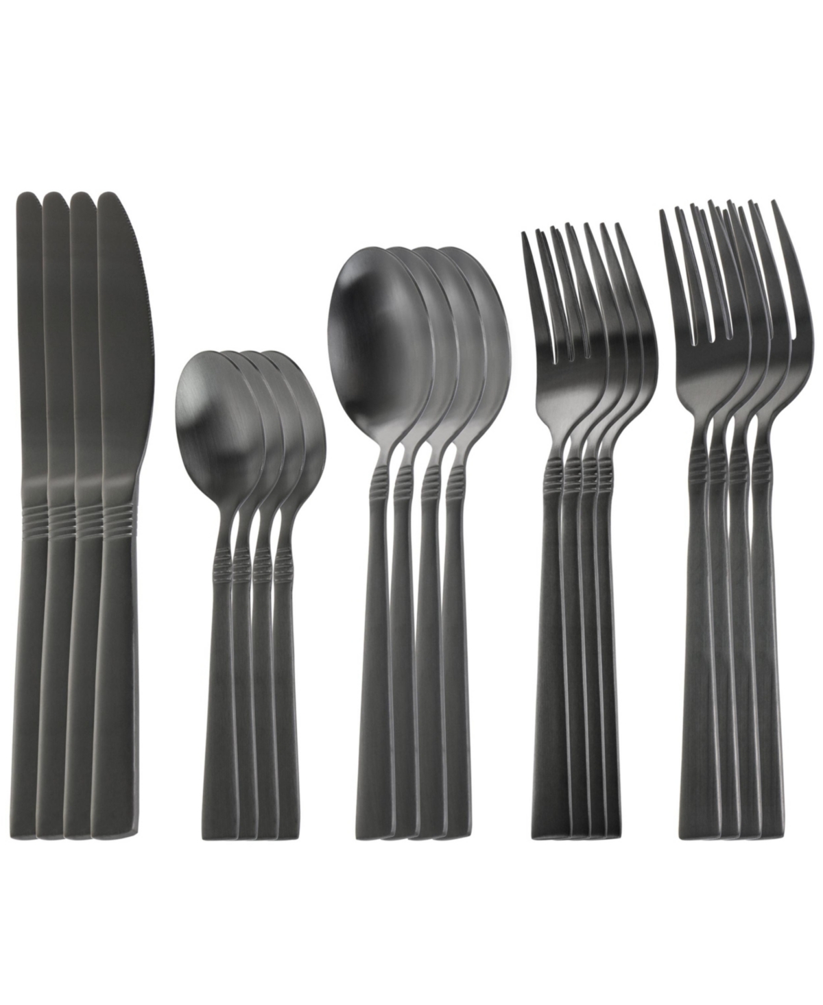 Megachef Cravat 20 Piece Flatware Utensil Set, Stainless Steel Silverware Metal Service for Matte Rose