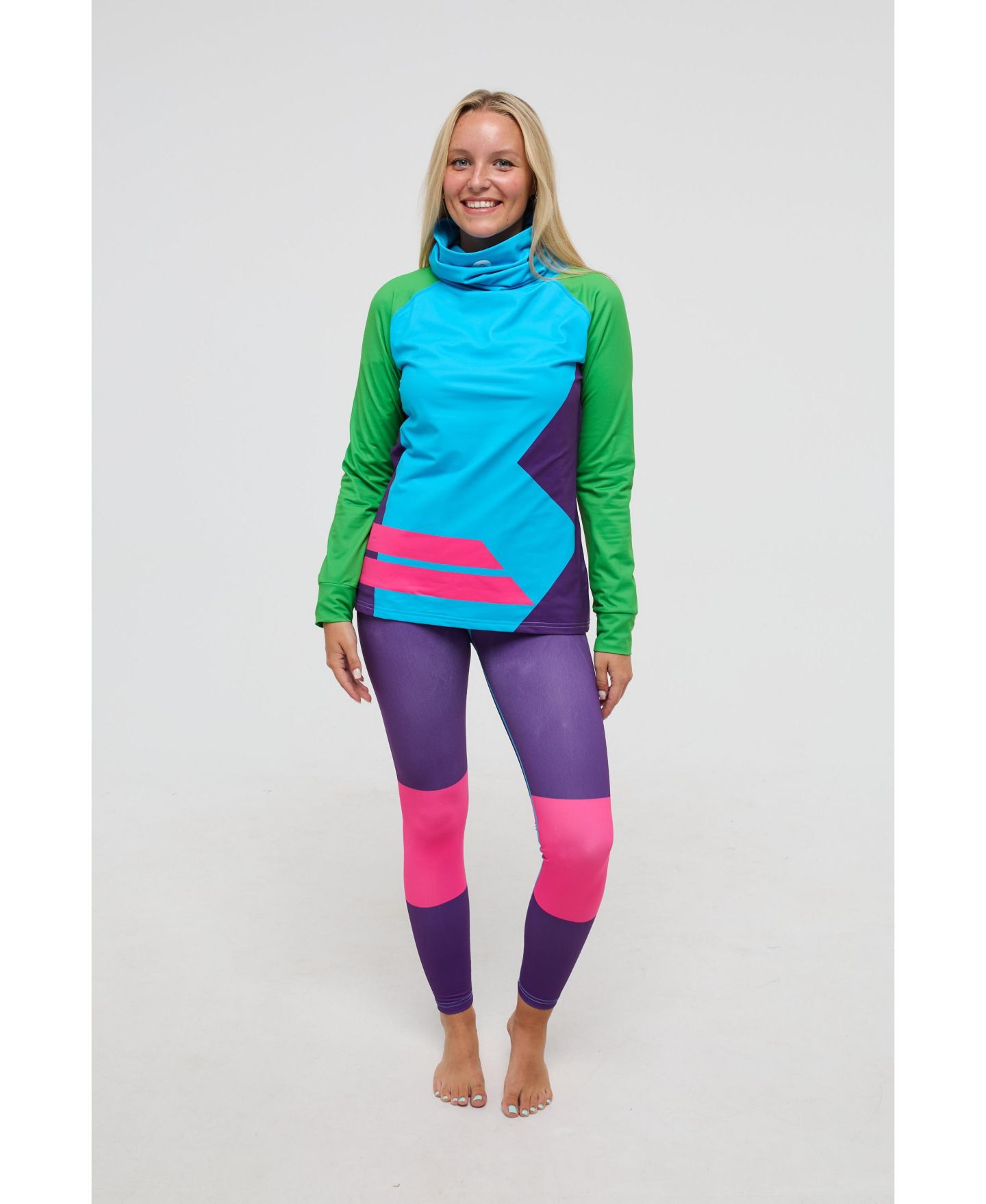 Женские леггинсы OOSC Baselayer - Powder Hound, цвет: Разноцветный — фото 3