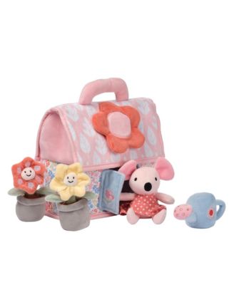 Floral Cottage 5pc Interactive Flowers & Mouse Plush Play Set Toy