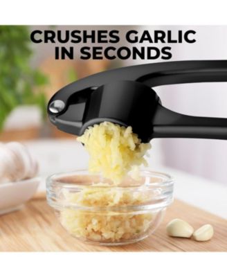 Large Premium Garlic Press Set - Bigger Bowl for Bigger Garlic