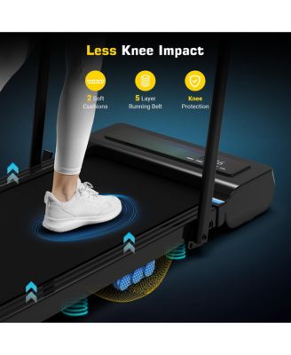 2 in 1 Under Desk Folding Treadmills Walking Running Machine 7.6MPH for Home Office Black