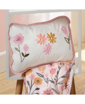 Little Garden Luxury Embroidered Floral Decorative Throw Pillow