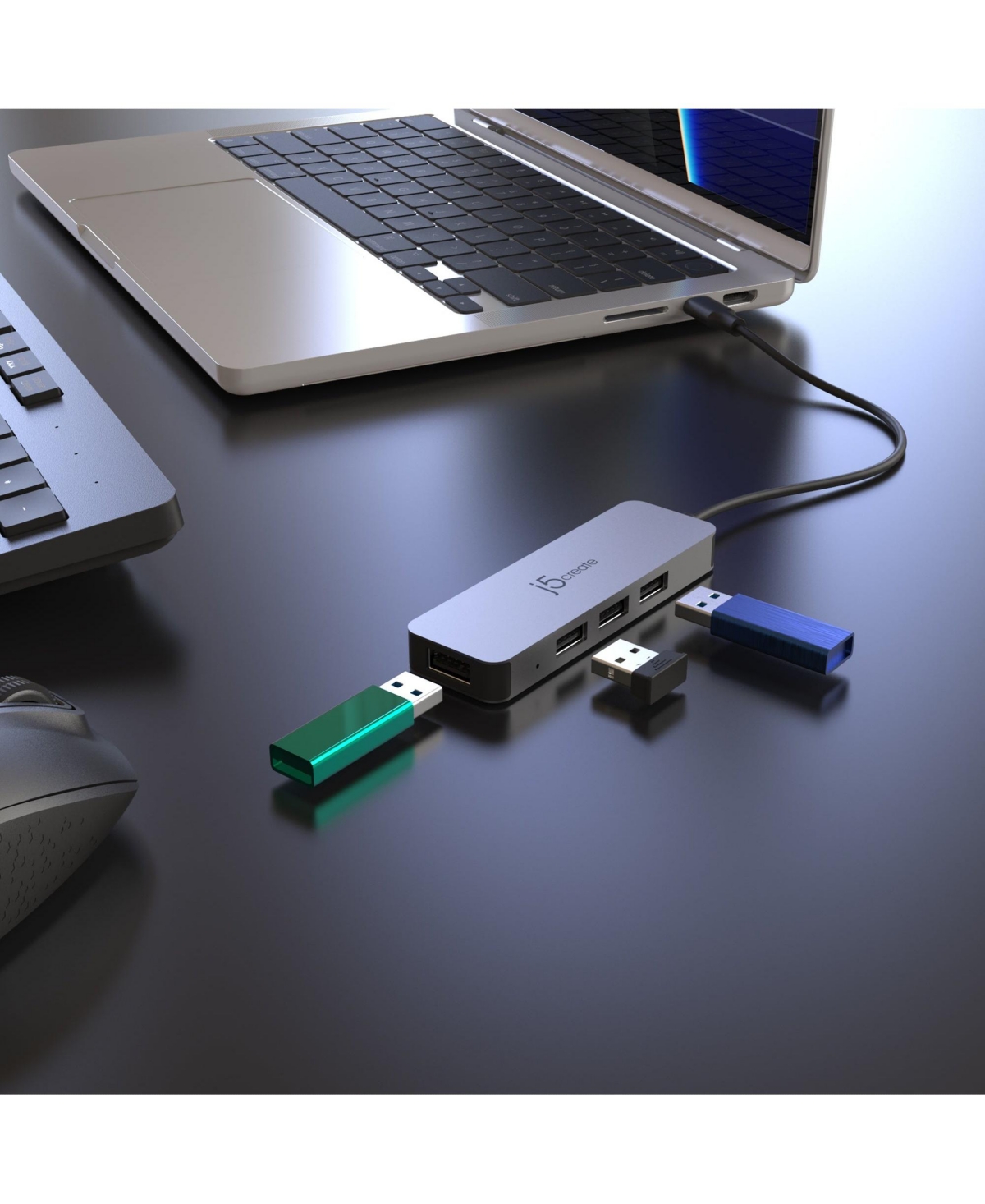 j5create Laptop Stand with Usb 4-Port Hub - balanced  versatile
