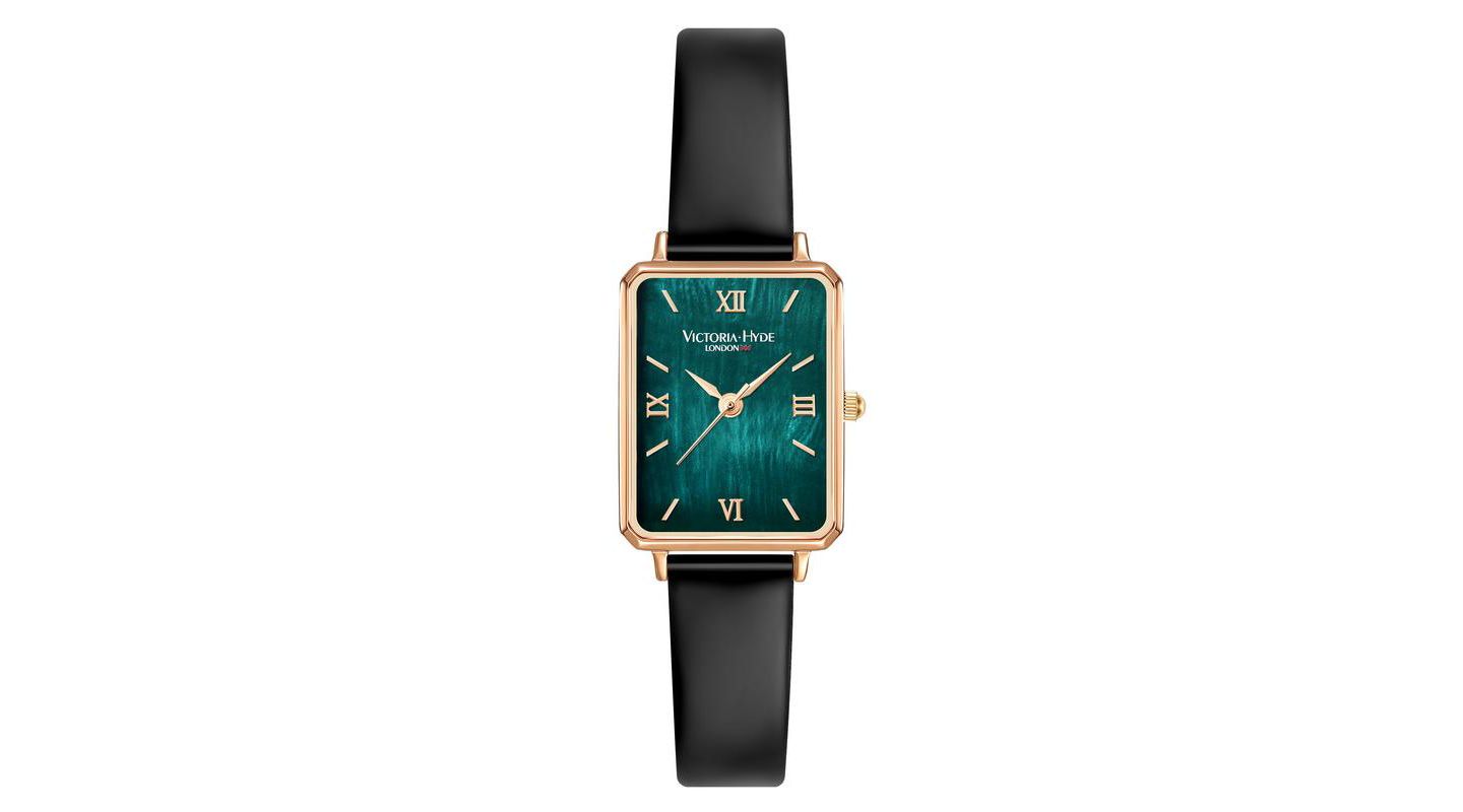 Женские часы Victoria Hyde London Rectangular Watch by Victoria Hyde, цвет: Чёрный зелёный — фото 1