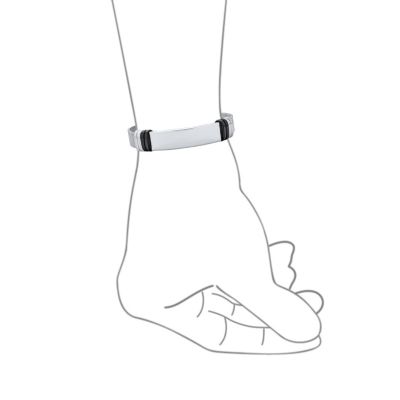 Identification Name Tag Bracelet Wrist Band Belt Buckle Mesh Bracelet Stainless Steel Adjustable