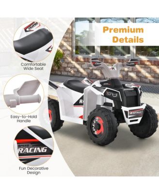 Kids Electric Ride On ATV Toy 6V Battery Powered Electric Vehicle Toy w/ Direction Control Rose Red