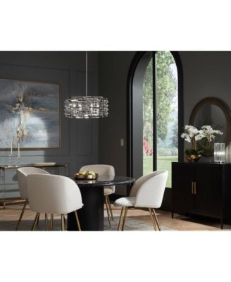 Caledan Modern Accent Table Lamp 10 1/2" High Clear Crystal Rods for Bedroom Bedside Nightstand Office Kids Family House Home