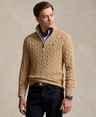 (取寄) ラルフローレン メンズ ケーブルニット コットン セーター Polo Ralph Lauren men Cable-Knit Cotton Sweater Fall Yellow Polo Ralph Lauren Men's Cable-Knit Cotton Sweater - Macy's