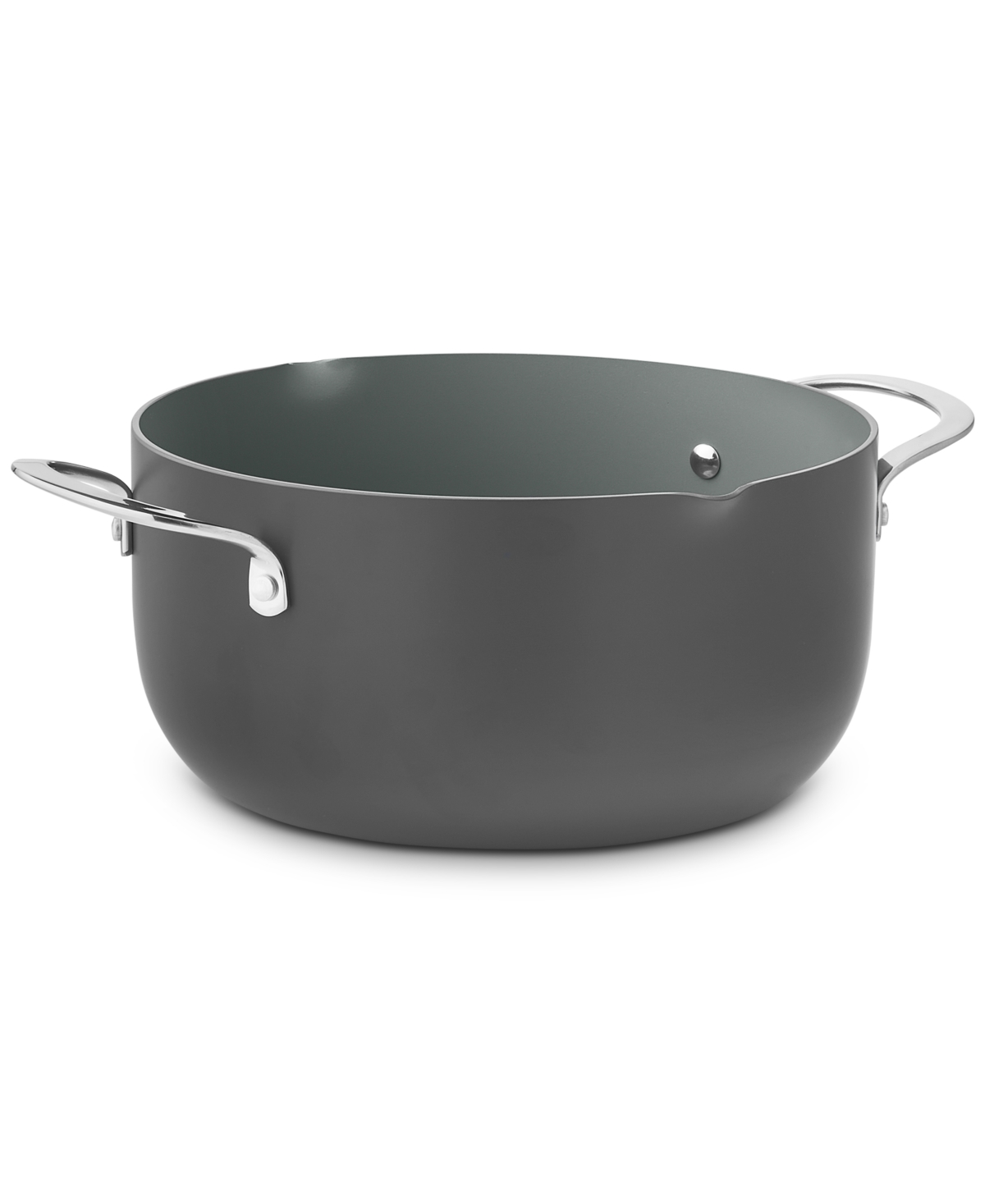 The Cellar 6-qt. Ceramic Nonstick Complete Stock Pot, Exclusively At Macy's In Charcoal