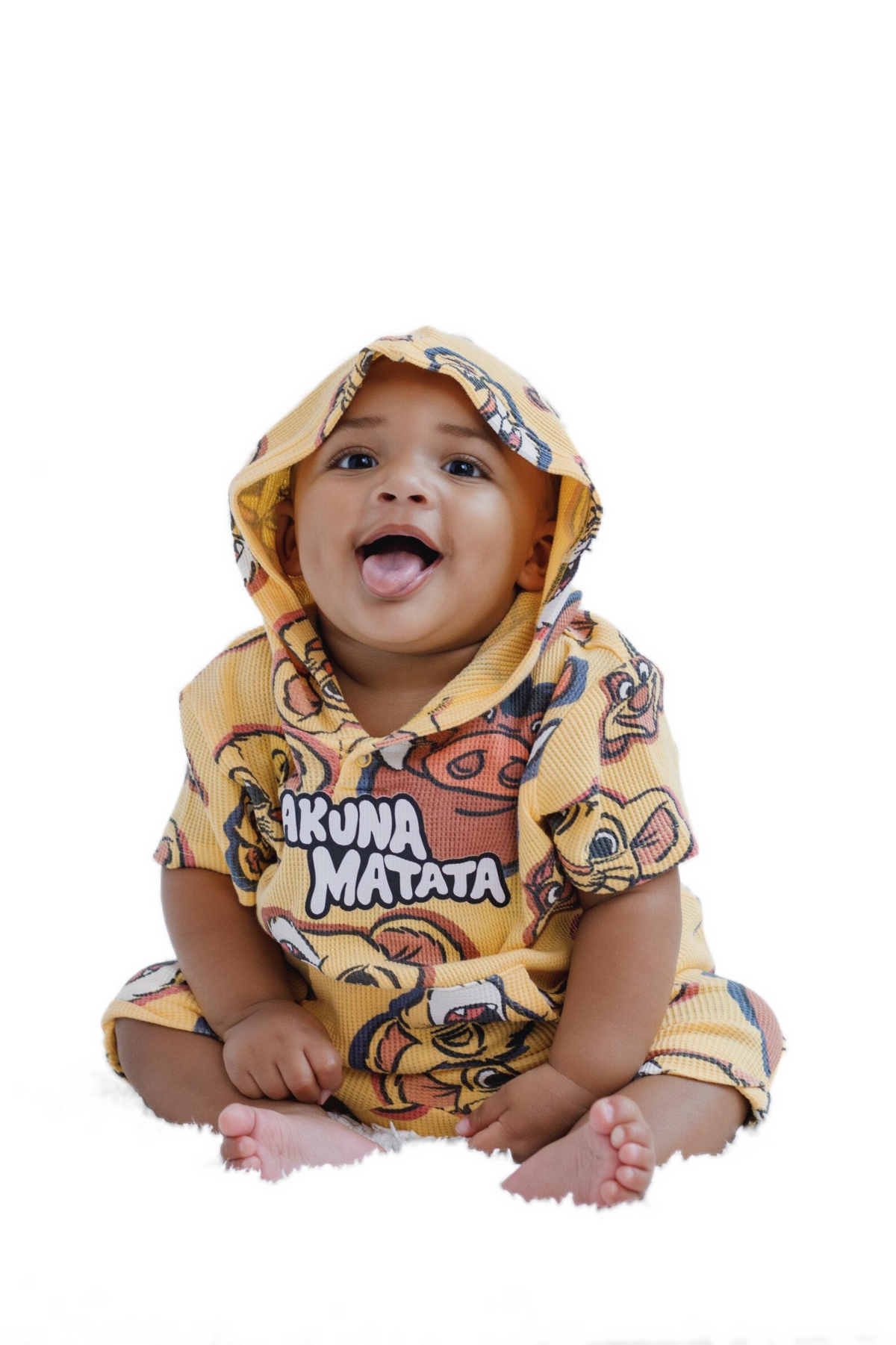 Disney Toddler Boys Lion King Mickey Mouse Waffle Knit Pullover Hoodie and Shorts Newborn to