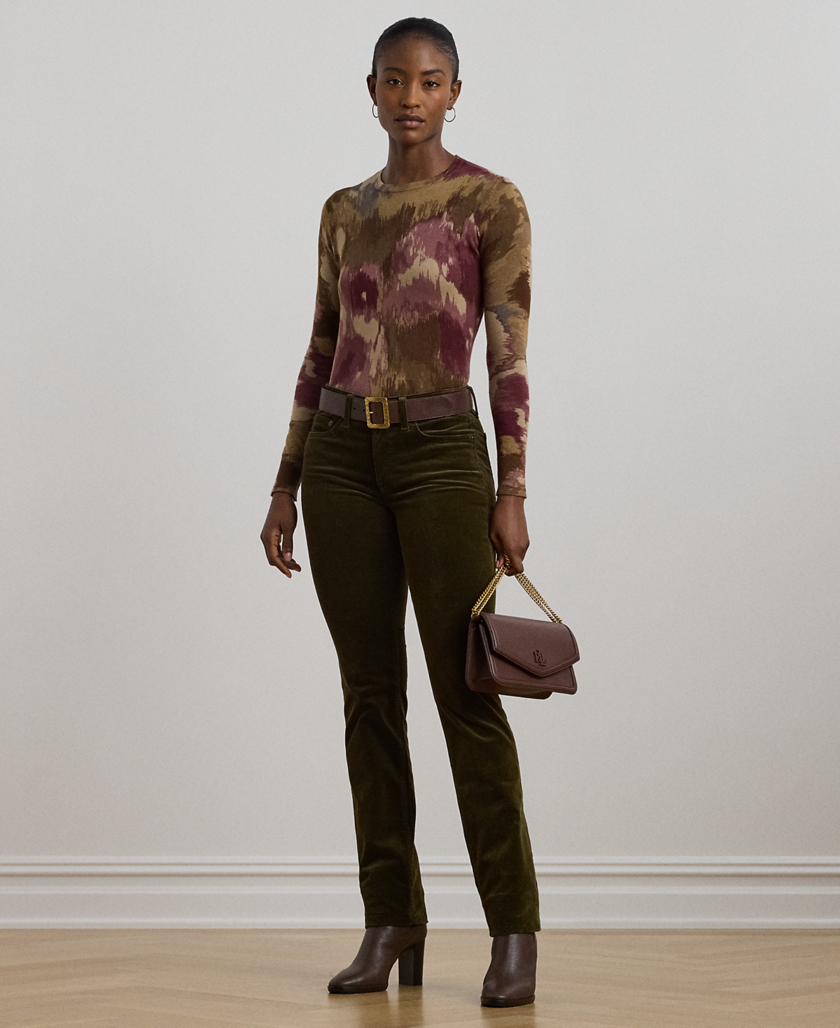 Lauren Ralph Lauren Petite Floral Cotton-Blend Sweater