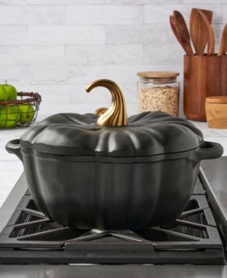 Iron Works Enameled Cast Iron 4-Qt Pumpkin Dutch Oven