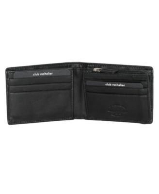 Men's Slim Wallet with Zippered Pocket