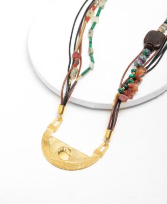 18K Gold Plated Matrika Infinita Multi Chain Necklace