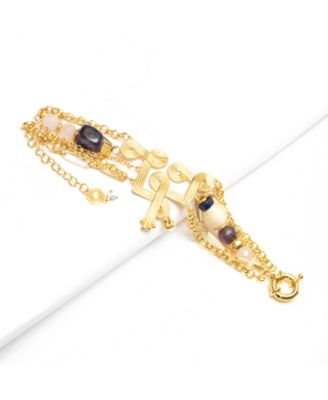 18K Gold Plated Shekinah Beaded Bracelet
