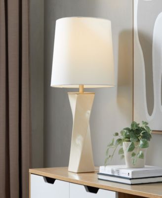 27" Ceramic Grandview Gallery Curvo Square Table Lamp