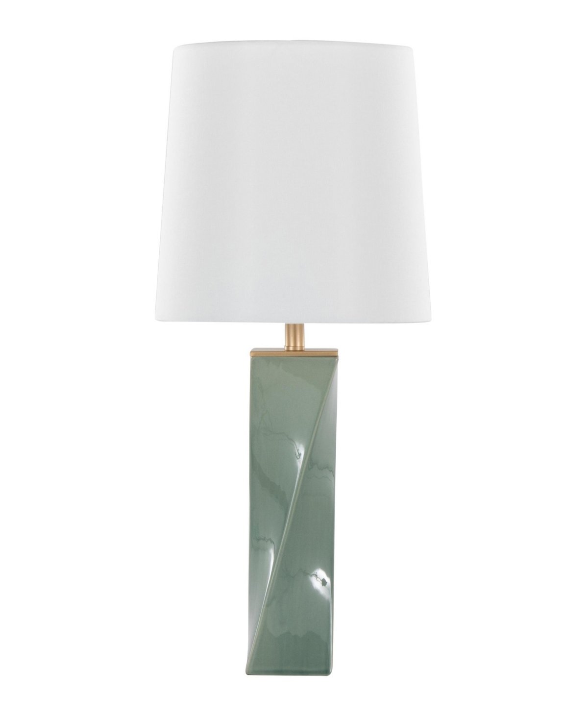 Lumisource 27" Ceramic Grandview Gallery Curvo Square Table Lamp In Sage Green