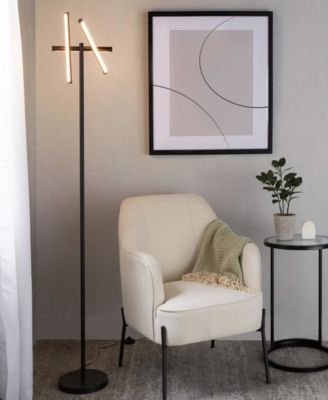 65" Metal Icicle Swivel Floor Lamp