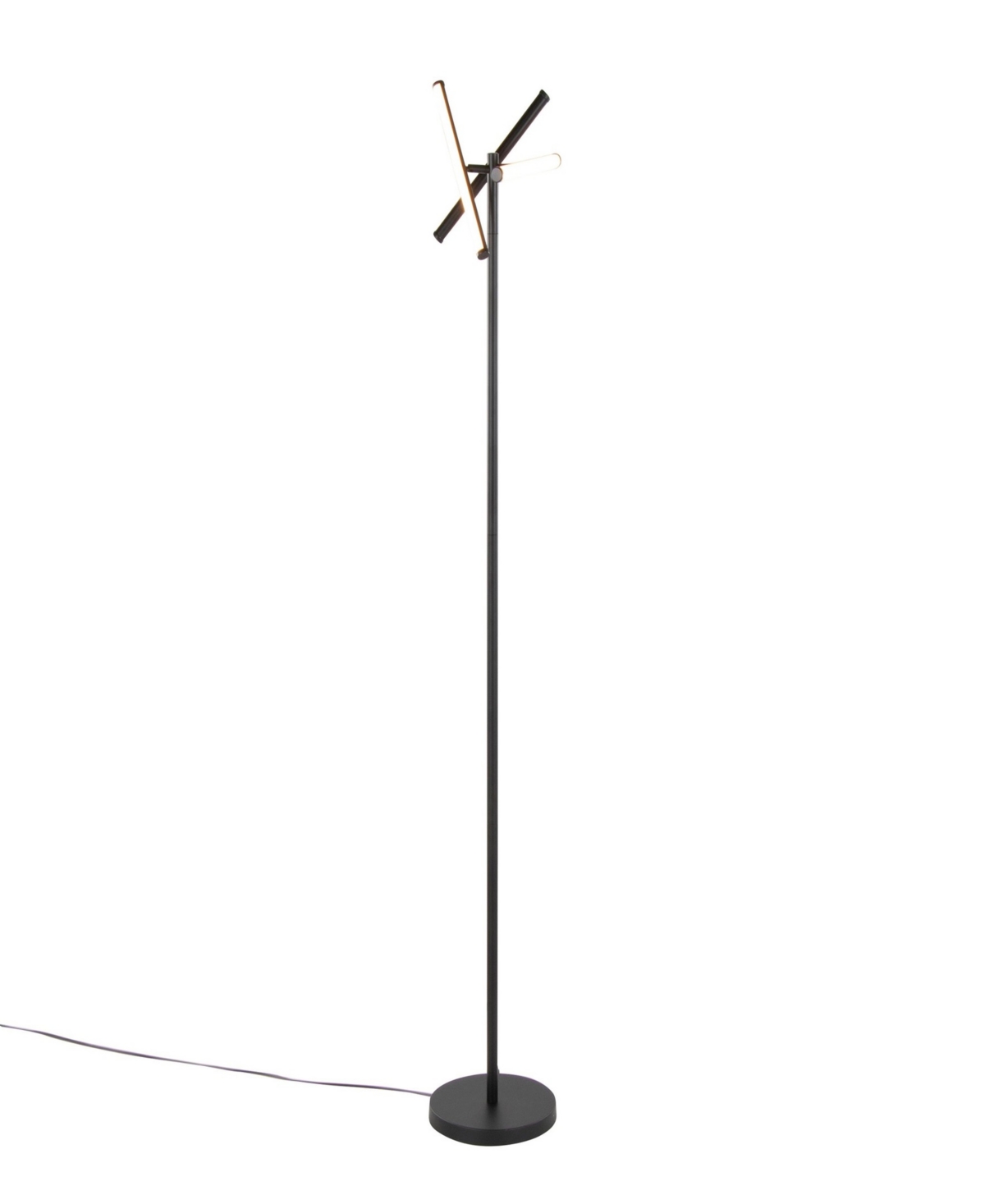 Lumisource 65" Metal Icicle Swivel Floor Lamp In Black