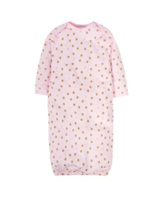 Baby Girls 4-Pack Gowns, Golden Floral, 0-6 Months