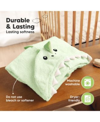 PlayPals Baby Towels with Hood for Girls, Boys, 100% Organic Soft Cotton Hooded Bath Towels for Newborn, Kids
