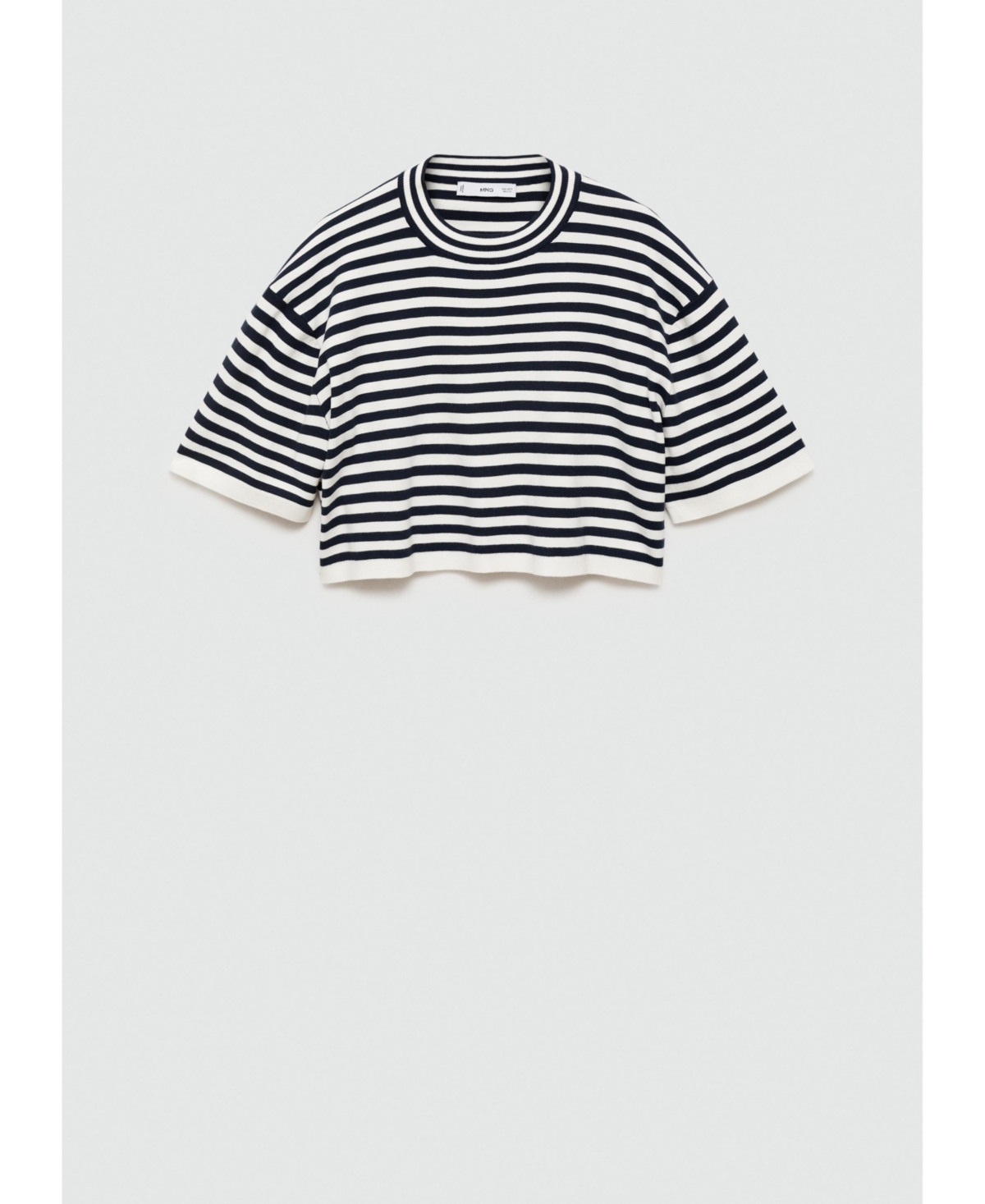 Mango Women's Crop Striped Sweater