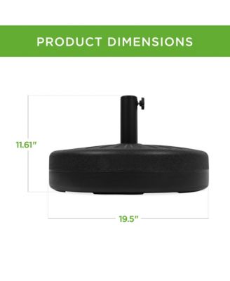 Fillable Plastic Patio Umbrella Base Stand, Pole Holder w/ Adjustment Knob
