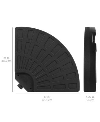 4-Piece Cantilever Offset Patio Umbrella Base Stand, Fills Up to 160lbs w/ Carry Handles