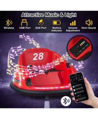 12V Electric 360degree(s) Spin Car Toy Ride on Bumper Car for Toddlers with Remote Control