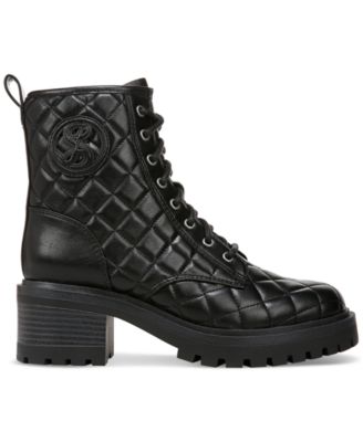 Women's Otis Quilted Lug Sole Lace Up Combat Boots